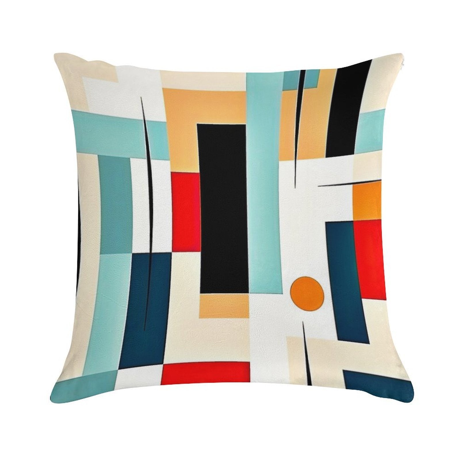 Mid-Century Modern Geometric Retro Abstract 1950's Classic Designs Soft Luxury Feel Throw Pillow