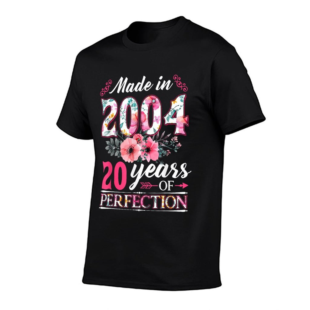 20 Year Old Made In 2004 Floral Flower 20th Birthday Womens  Odor-resistant T-Shirt