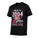 20 Year Old Made In 2004 Floral Flower 20th Birthday Womens  Odor-resistant T-Shirt