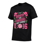 16Years Old Birthday Cowgirl Western 16yr Girl 16th Birthday  Wrinkle-resistant T-Shirt