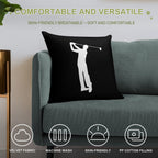 Golfer Soft Durable Construction Throw Pillow