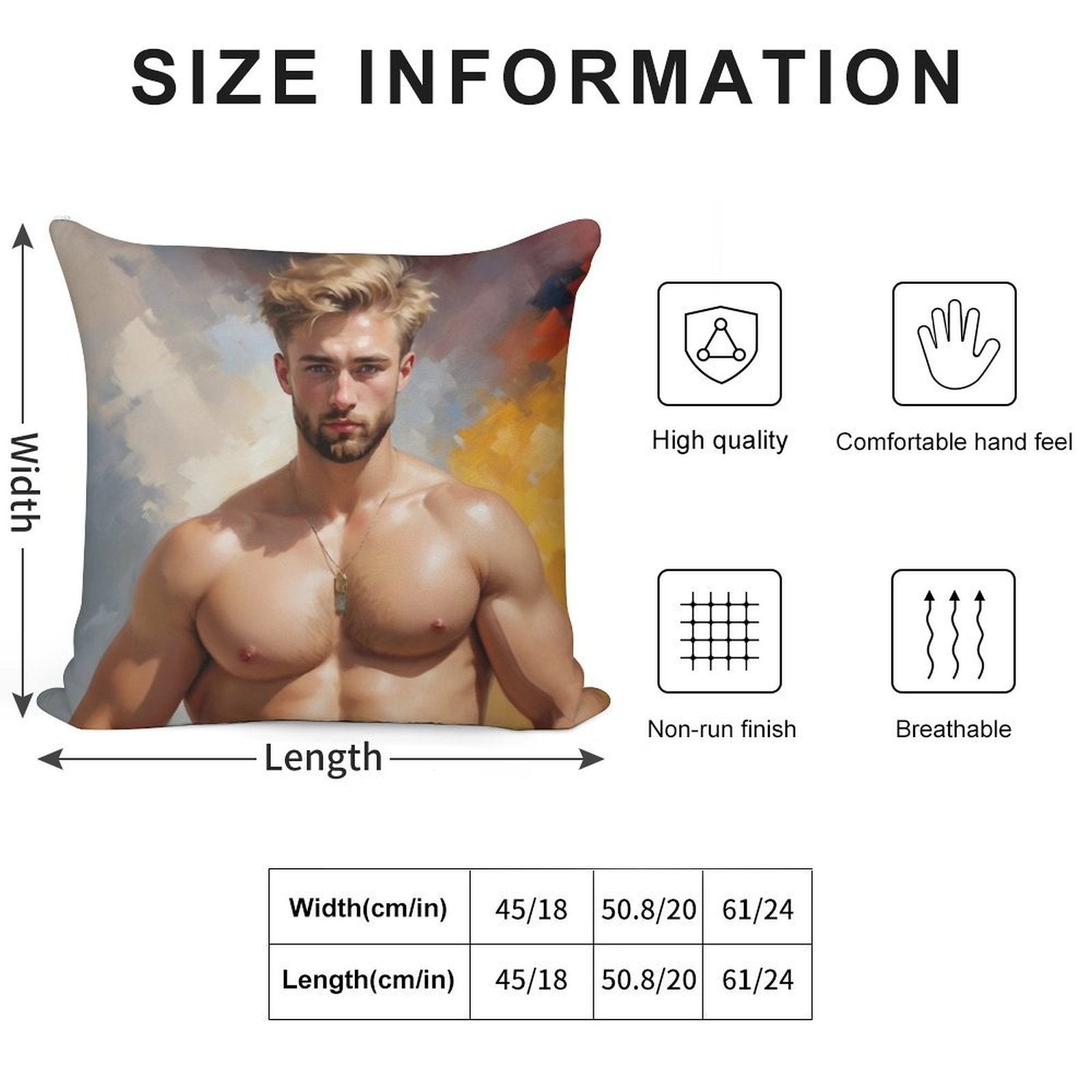 Sexy Guy Portrait Wassili Kandinsky Inspired Background Soft Bedroom Essential Throw Pillow