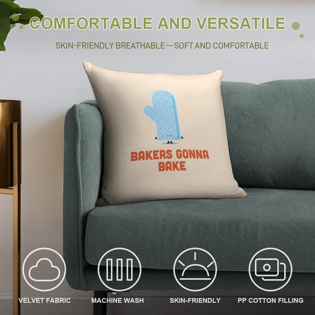 Character Building - Bakers Gonna Bake Soft Warmth Comfort Throw Pillow