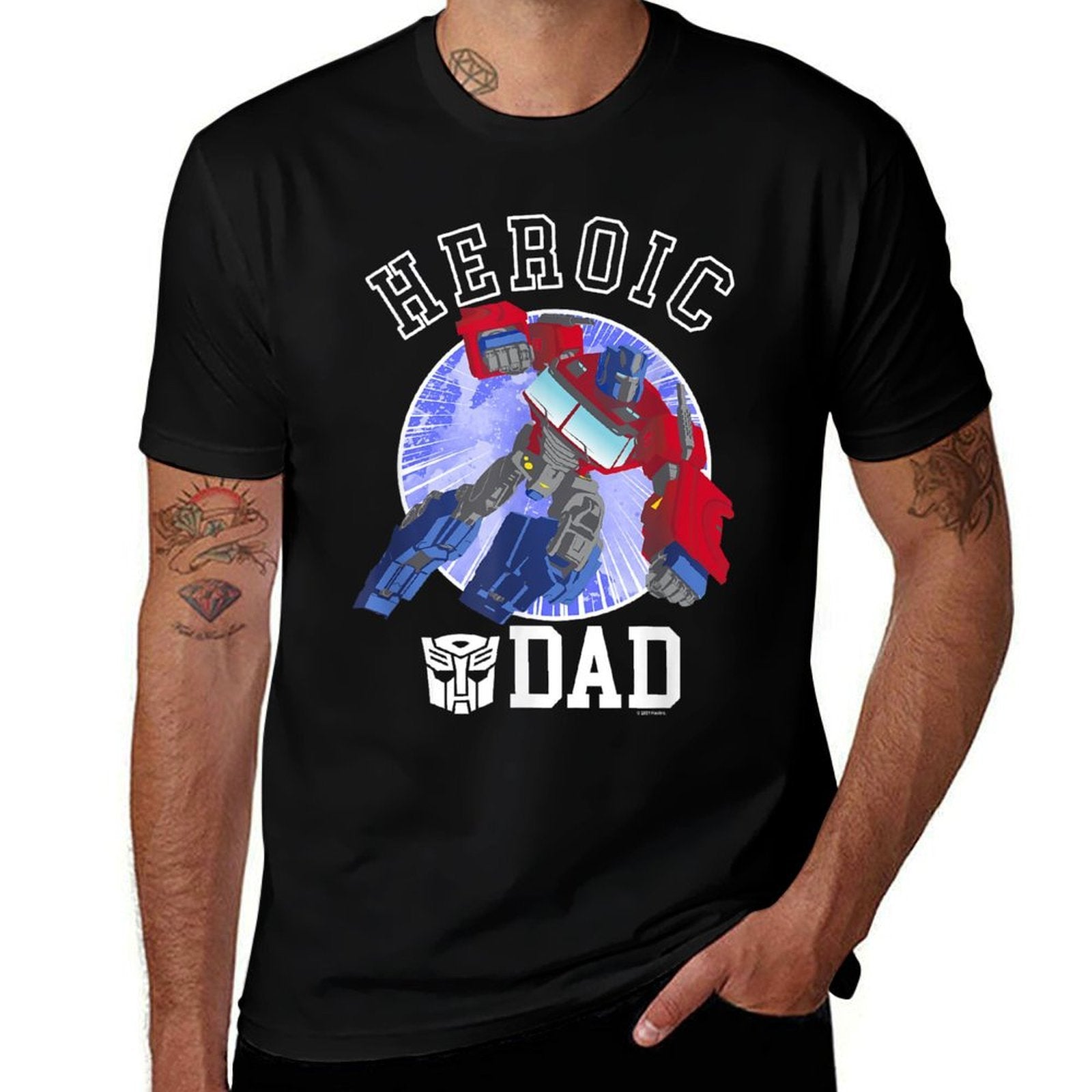 Transformers Father&#39;s Day Optimus Prime Heroic Dad Vintage  Versatile T-Shirt