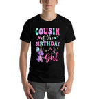 Cousin Of The Birthday For Girl Dinosaur T-Rex Party Family  Easy-care T-Shirt