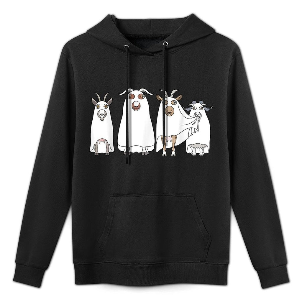 Goat Ghost Halloween Farmer Goat Lover Scary Spooky Season Versatile Streetwear Hoodie