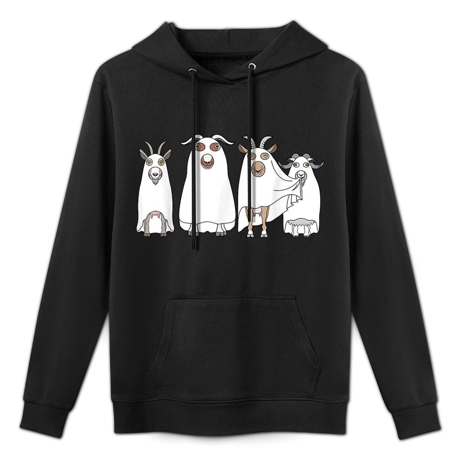 Goat Ghost Halloween Farmer Goat Lover Scary Spooky Season Versatile Streetwear Hoodie
