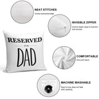 Reserved For Dad Soft Reinforced Edging Throw Pillow