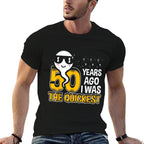 50 Years Ago I Was The Quickest 50th Birthday Funny  Oversized Silhouette T-Shirt