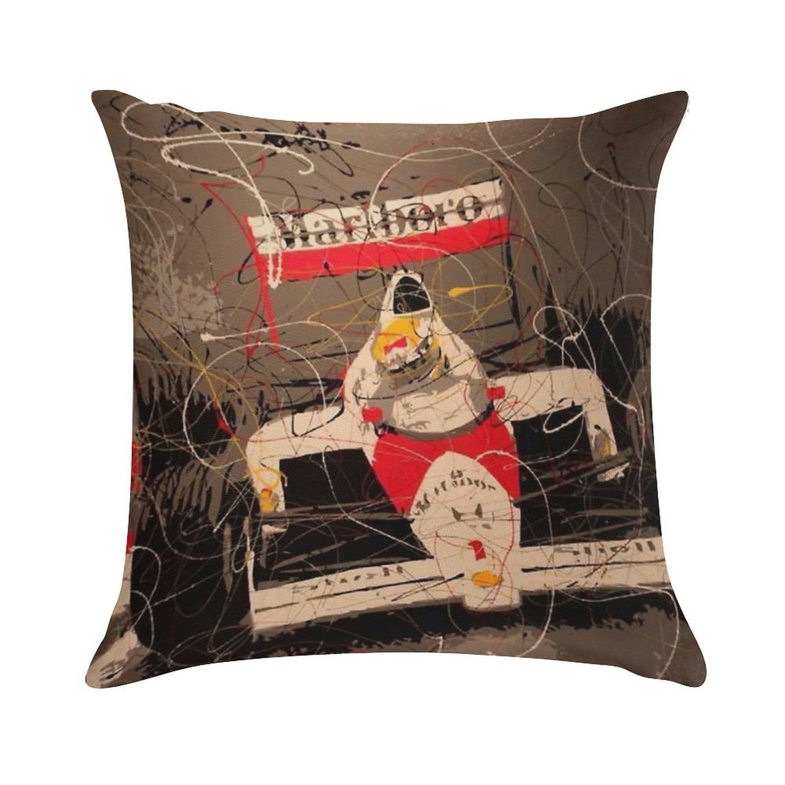Ayrton Senna Art Soft Anti-Pilling Throw Pillow