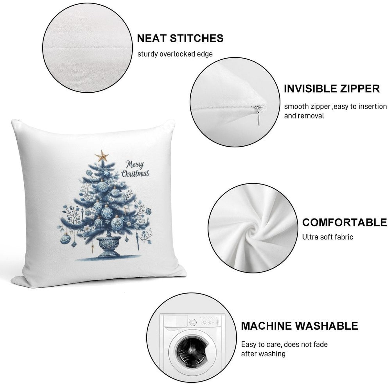 Chinoiserie Christmas A Chinoiserie Christmas Soft Anti-Pilling Throw Pillow