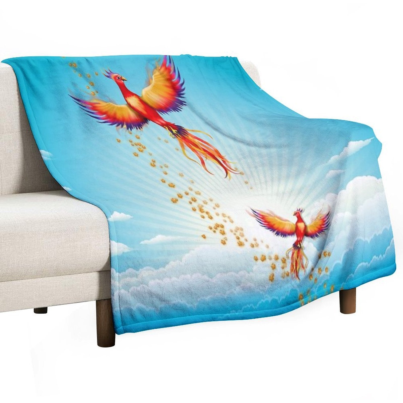 Phoenix Rising Easy Care Throw Blanket