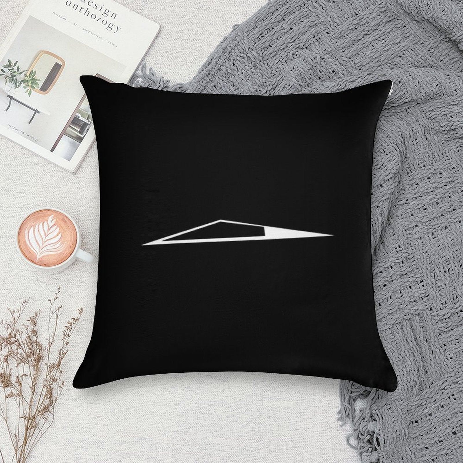 Tesla Cybertruck Minimalist Glowing Triangle Soft Skin-Friendly Throw Pillow