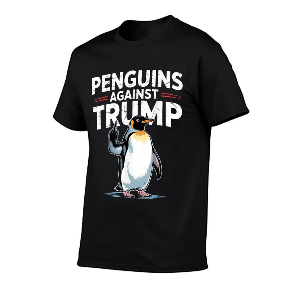 Penguin Flippers Up Resist Funny Penguins Against Trump  Stretchy T-Shirt
