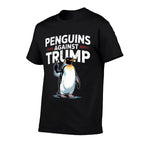 Penguin Flippers Up Resist Funny Penguins Against Trump  Stretchy T-Shirt