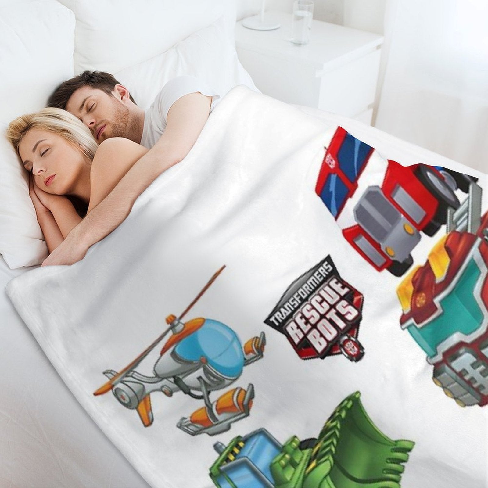 Transformers Rescue Bots Vechicles Anti-pilling Throw Blanket