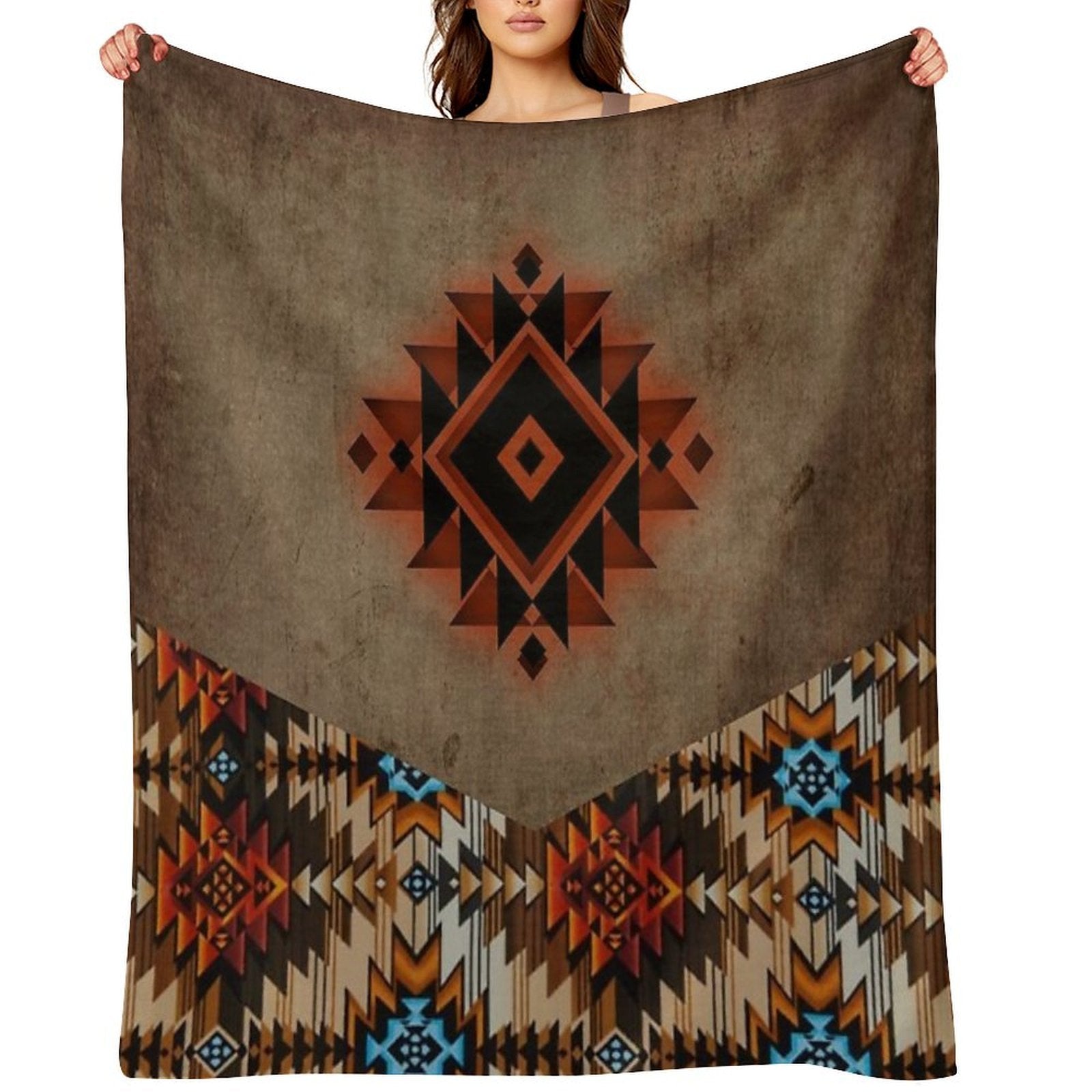 Southwestern Tribal Design Quick-dry Throw Blanket