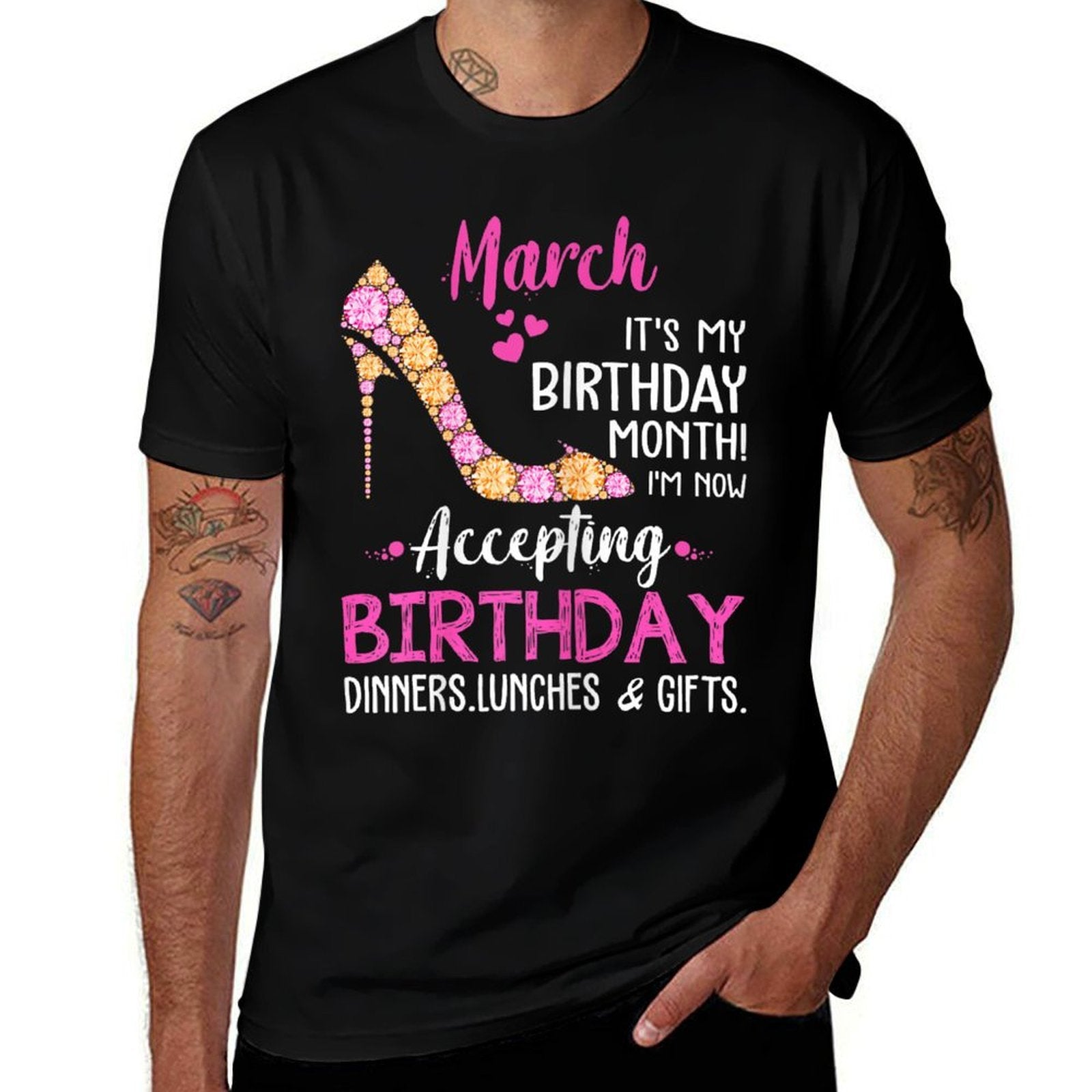 March It's My Birthday Month Tshirt Women Mom Wife Gifts  Stretchy T-Shirt