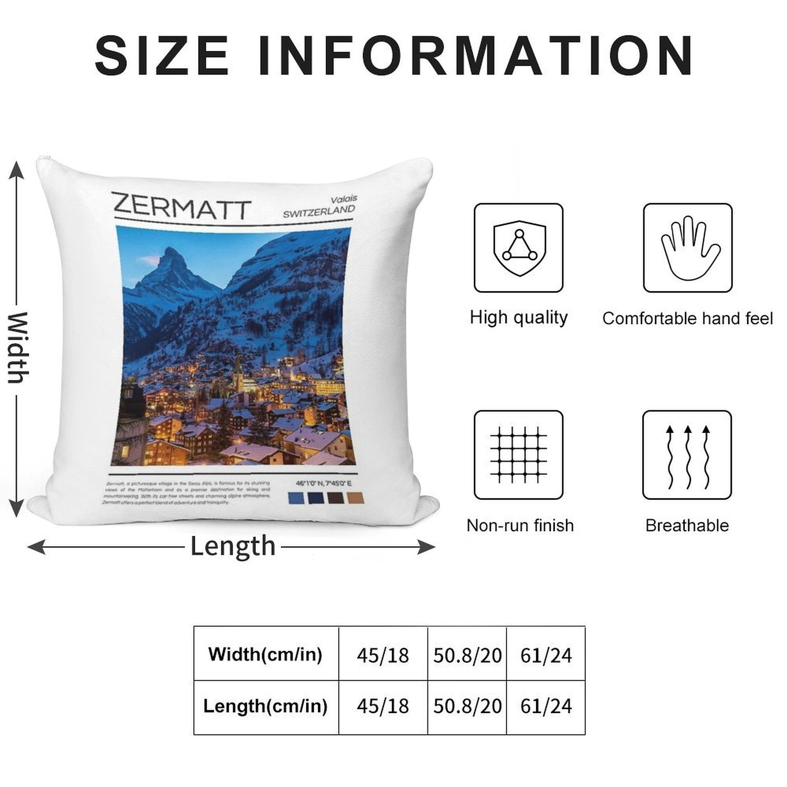 Zermatt - Switzerland - Photography Soft Warmth Comfort Throw Pillow