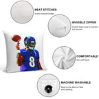 Handdrawn Lamar Soft Durable Construction Throw Pillow