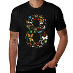 8 Years Old Eight Bug 8th Birthday Bugs Insects Boy Girl  Rolled Sleeves T-Shirt