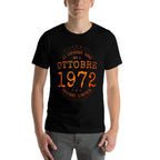 Legends Born In October 1972 50th Birthday 50 Years Old  High-quality Stitching T-Shirt