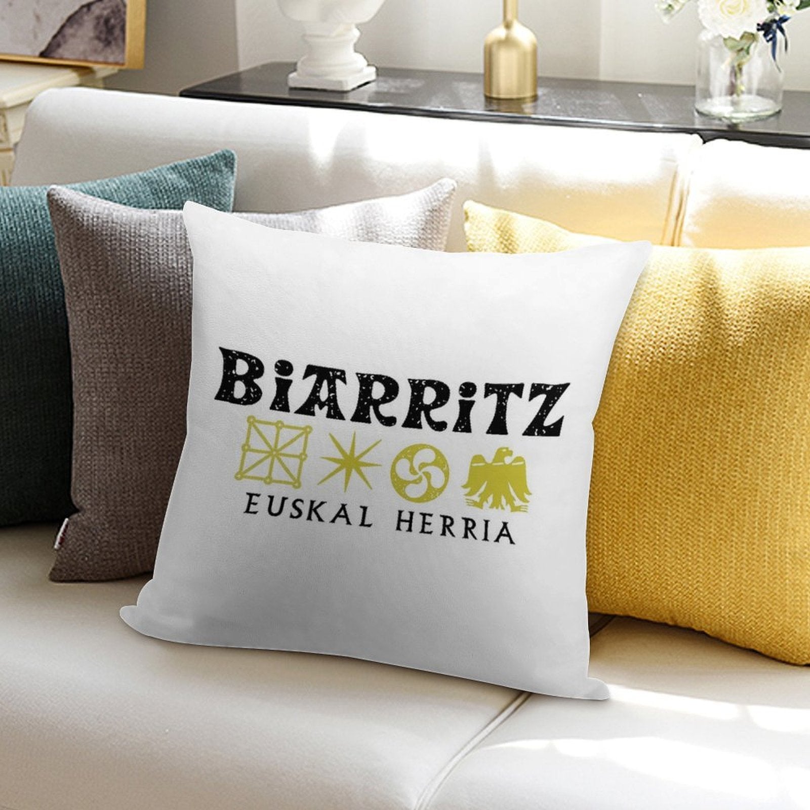 Biarritz Euskalduna Soft Home Decor Throw Pillow