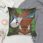 Charley Harper Style Soft Reinforced Edging Throw Pillow