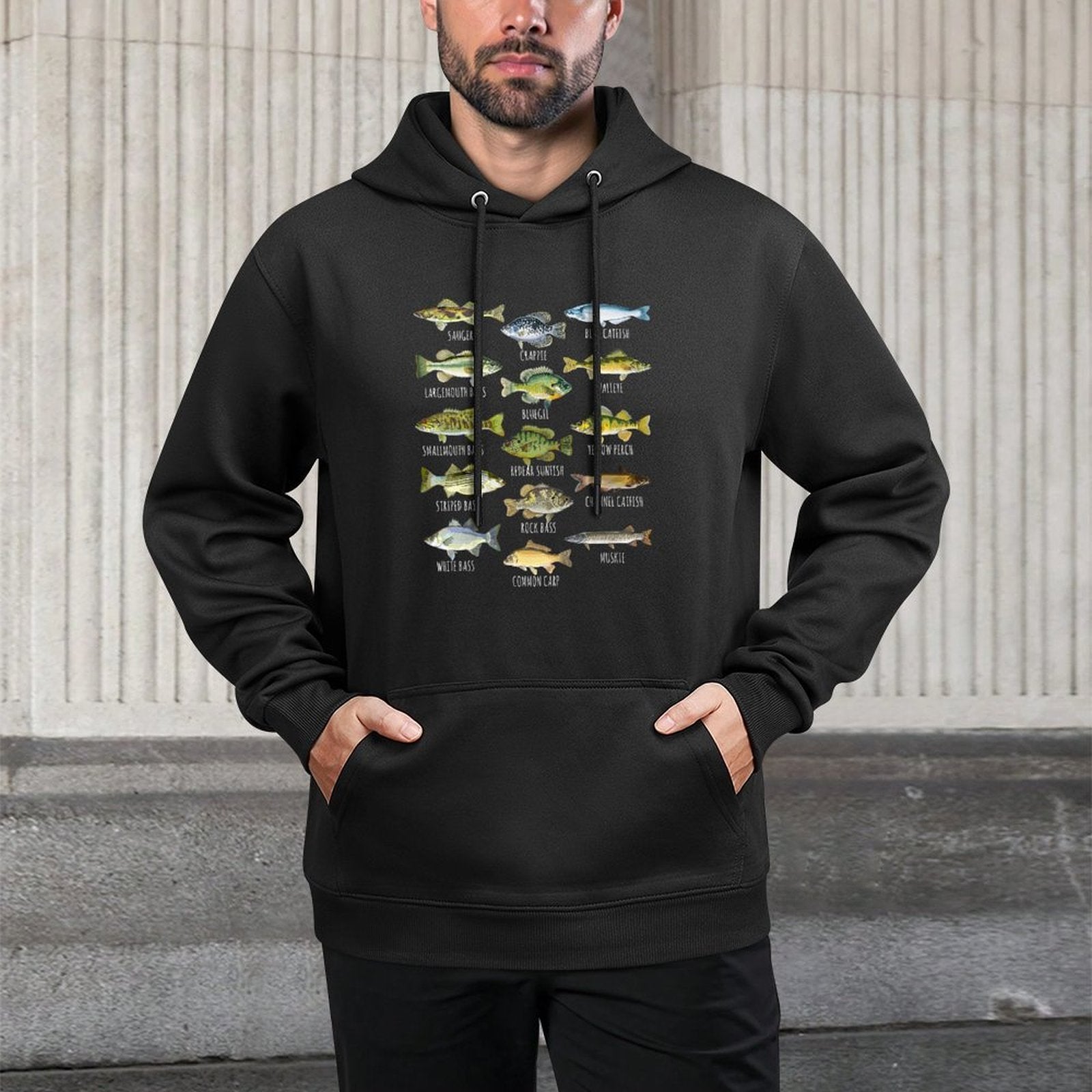Do You Know Fish Co. Fish Species Biology Types Of Freshwater Fish Fishing Adjustable Hood Hoodie