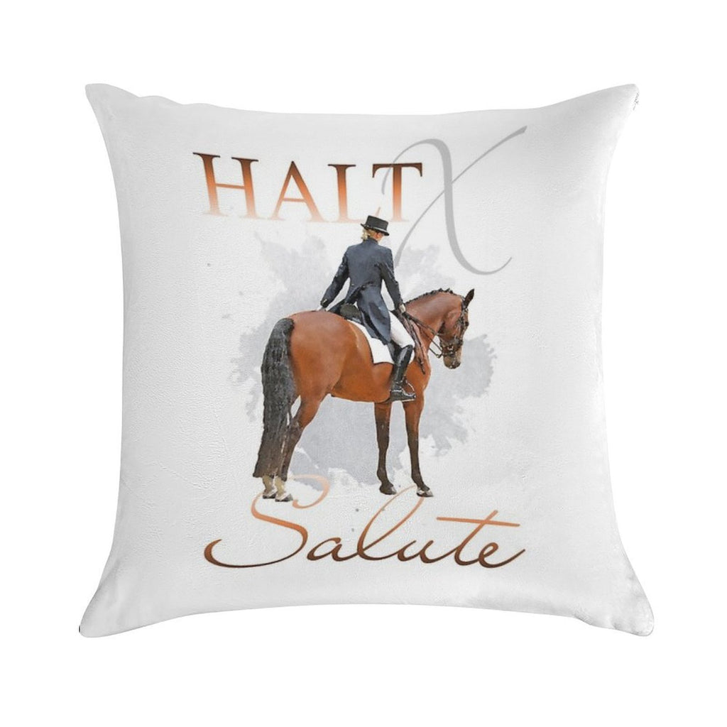 Halt X Salute Soft Home Decor Throw Pillow