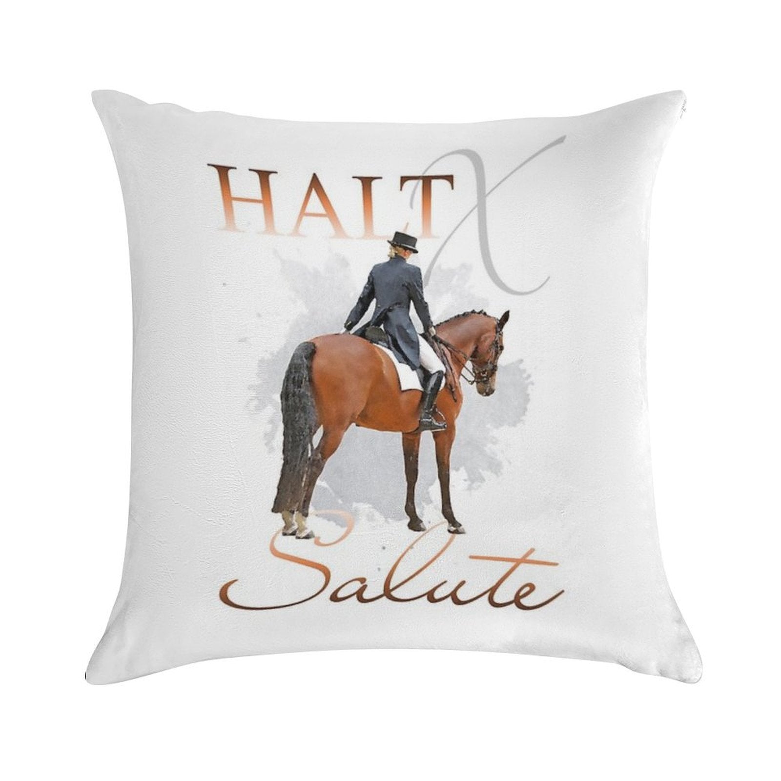 Halt X Salute Soft Home Decor Throw Pillow