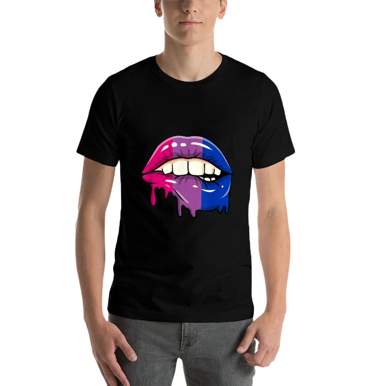 Dripping Bisexual Lips Bi Pride  Affordable Price T-Shirt