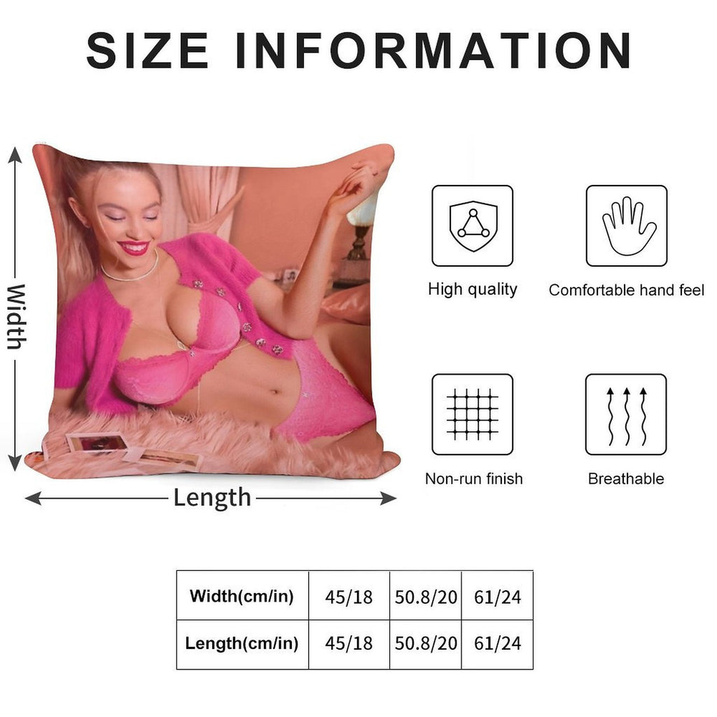 Sydney Sweeney Soft Style Accent Throw Pillow