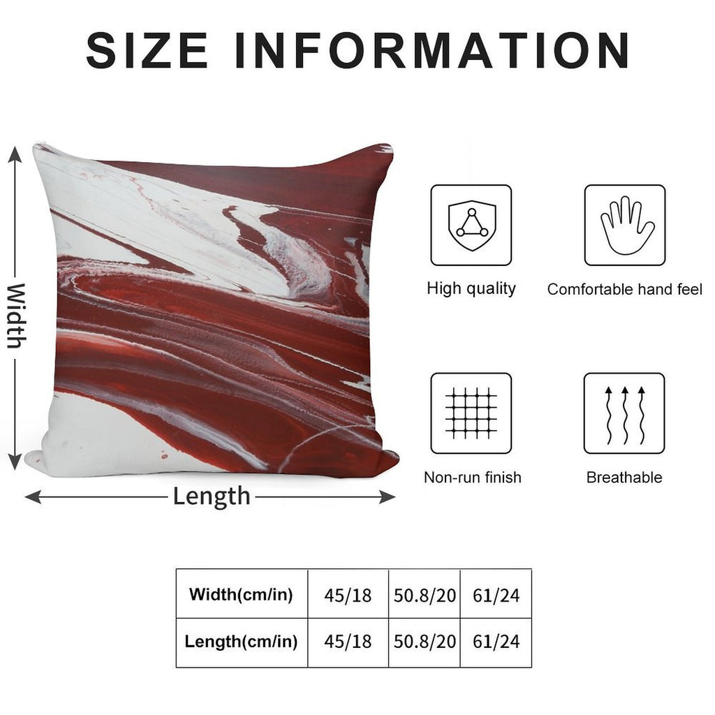 Ruby Pillars Soft Short Plush Fabric Throw Pillow