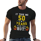 Ironic 50th Birthday Gift Idea Men Funny  Heathered Texture T-Shirt