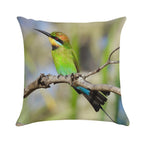 Rainbow Bee-eater Colourful Display Soft Shrink-Resistant Throw Pillow