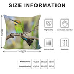 Rainbow Bee-eater Colourful Display Soft Shrink-Resistant Throw Pillow