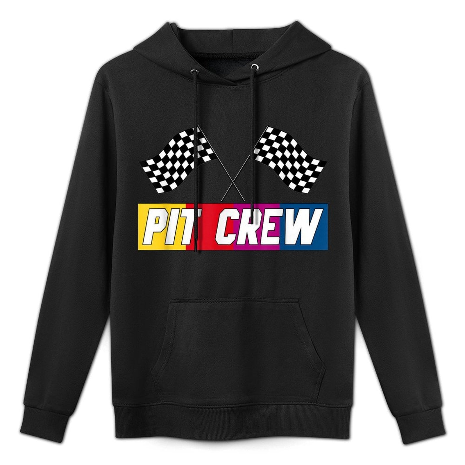 Pit Crew for Hosting Race Car Parties Parents Pit Kangaroo Pocket Hoodie
