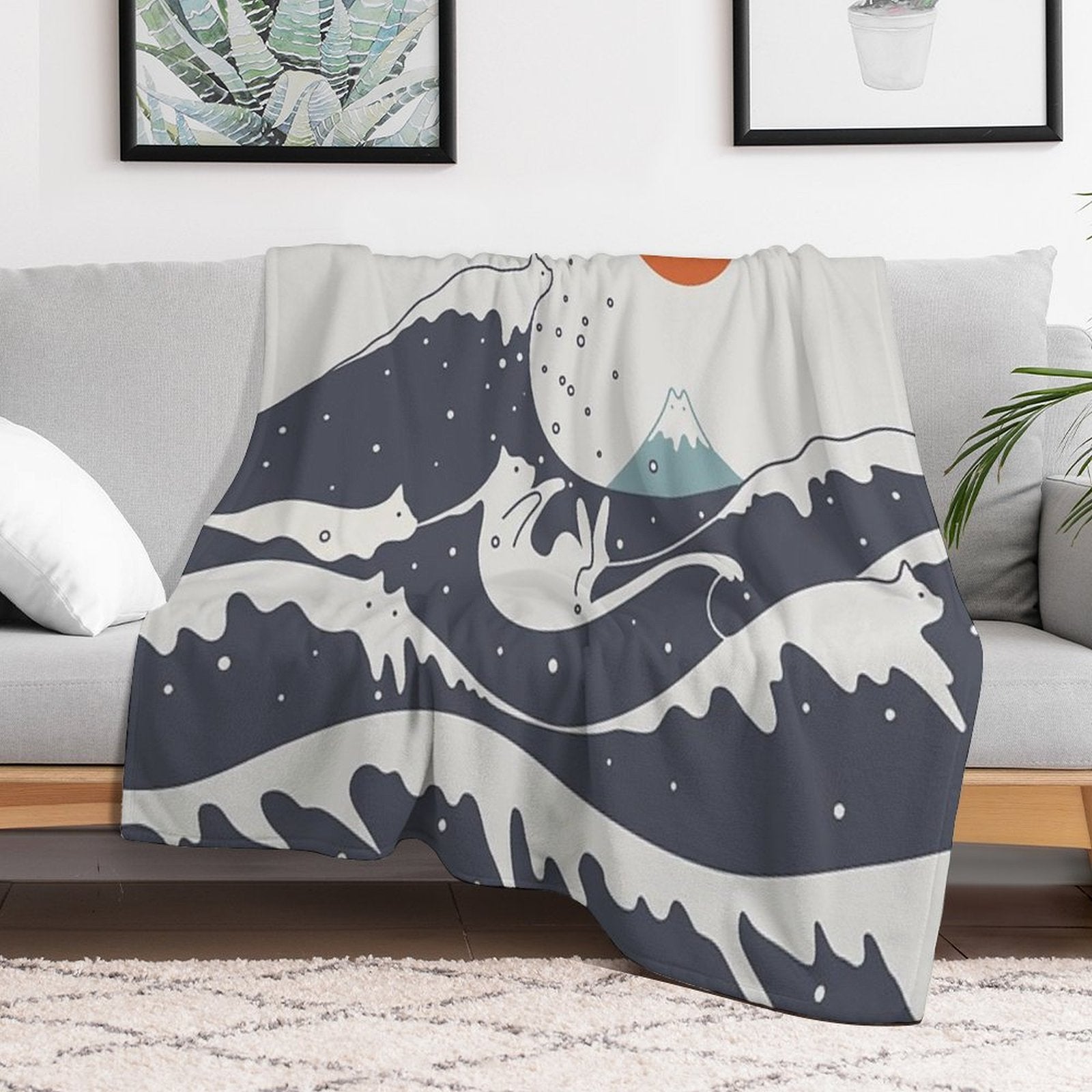 Cat Landscape 55A Multi-functional Throw Blanket