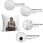 Jamie from Scotland in White Background. Soft Washable Throw Pillow