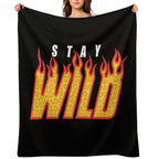 Stay Wild Fire Ben Azelart Lightweight Throw Blanket