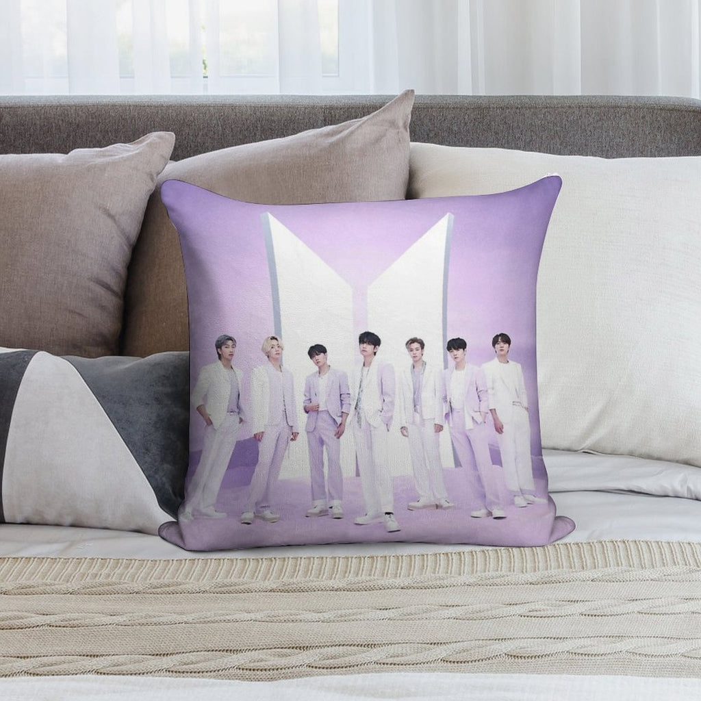 BTS THe Best All Members Soft Skin-Friendly Throw Pillow