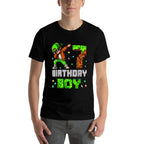 Birthday Boy Its My 7th Birthday Pixel Dabbing 7 Year Old  Affordable Price T-Shirt