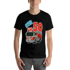 Sound The Alarm I'm 50 Fire Engine Firefighter 50th Birthday  Versatile T-Shirt