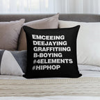 The Four Elements of Hip Hop Soft Gift Ready Throw Pillow