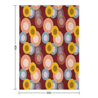Abstract Floral Pattern Eco-conscious Throw Blanket