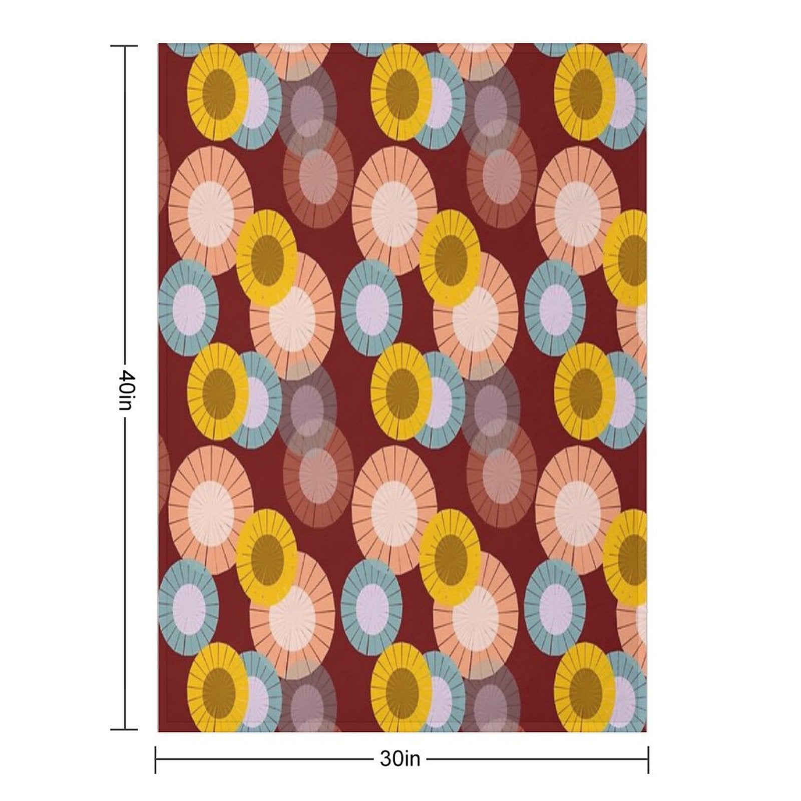 Abstract Floral Pattern Eco-conscious Throw Blanket
