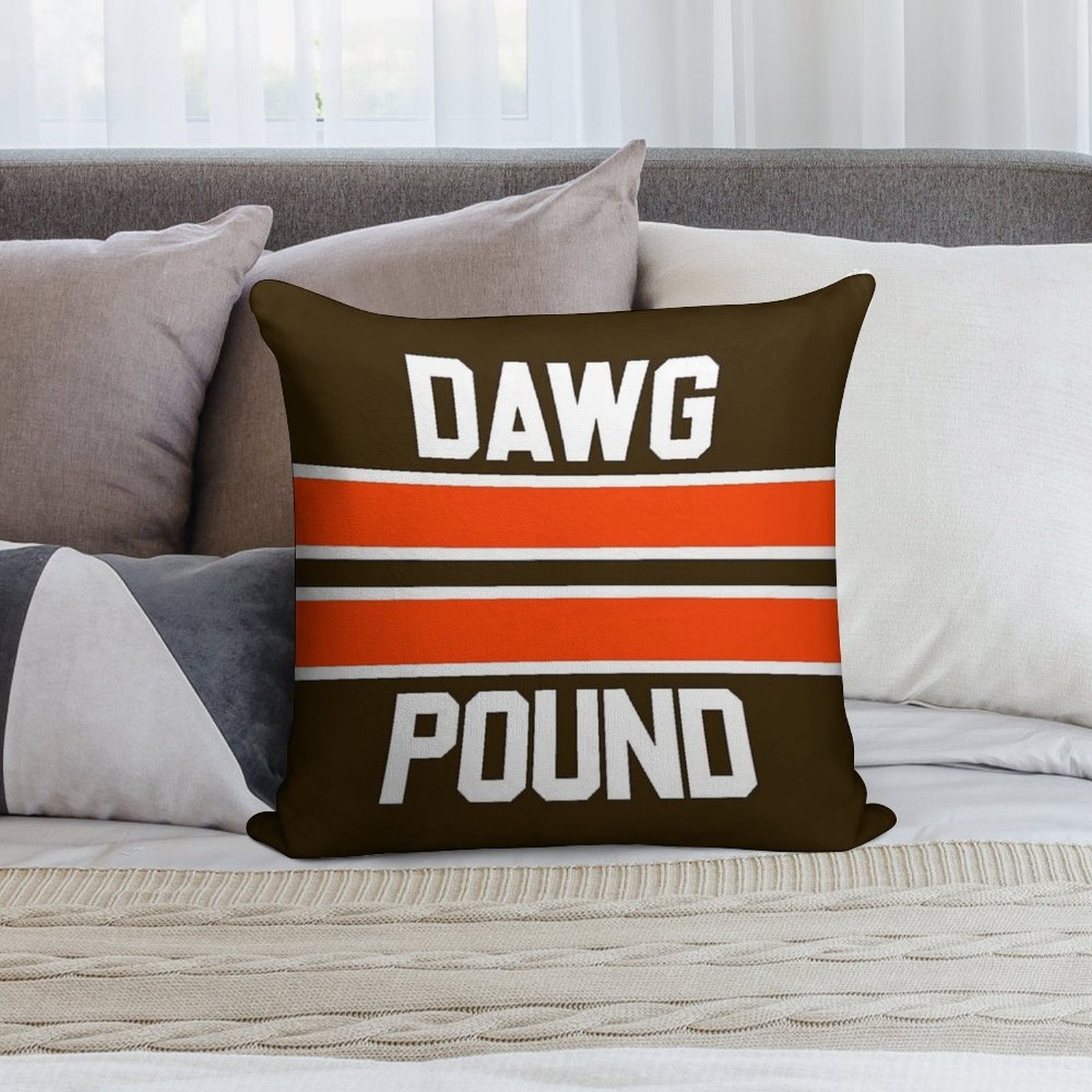 Dawg Pound Soft Home Decor Throw Pillow