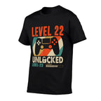 Vintage Gamer 22nd Birthday Level 22 Unlocked Birthday  Durable T-Shirt