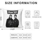 Oasis Live '25 Tour Fan Art Soft Easy Maintenance Throw Pillow